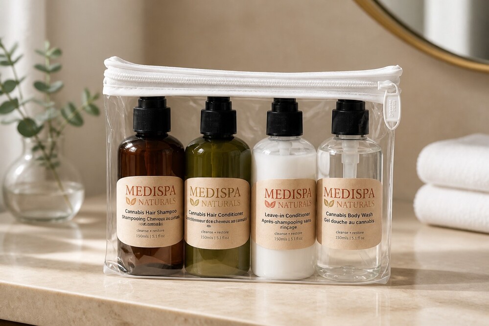 Shampoo Conditioner Leave in conditioner and Body wash gift set